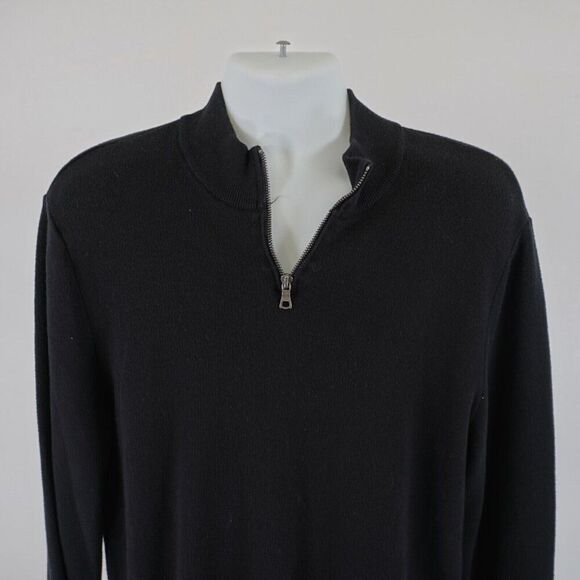 Forever 21 Large Black 1/4‎ Zip Sweater Long Sleeve Pullover - Picture 1 of 10